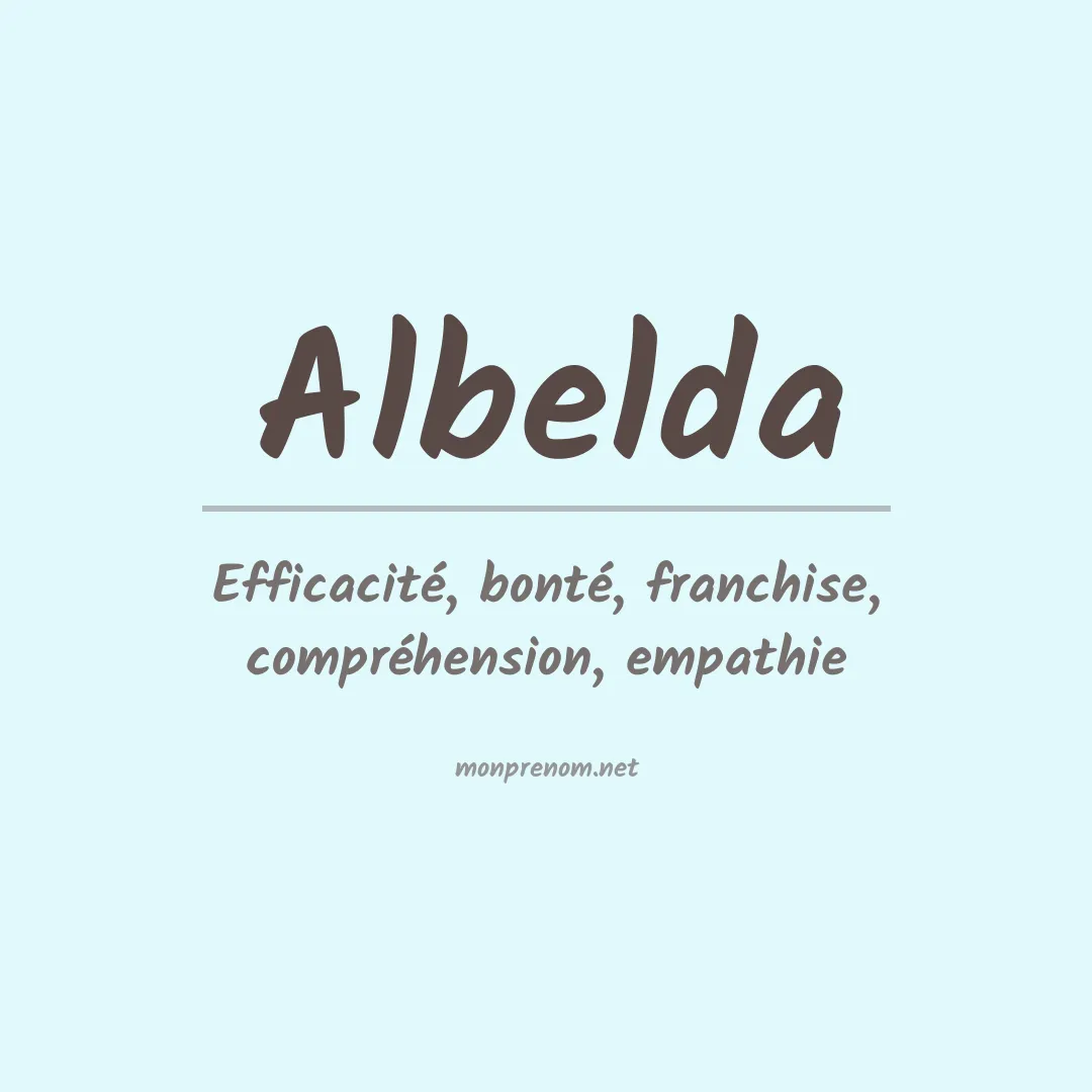 Signification du prénom Albelda