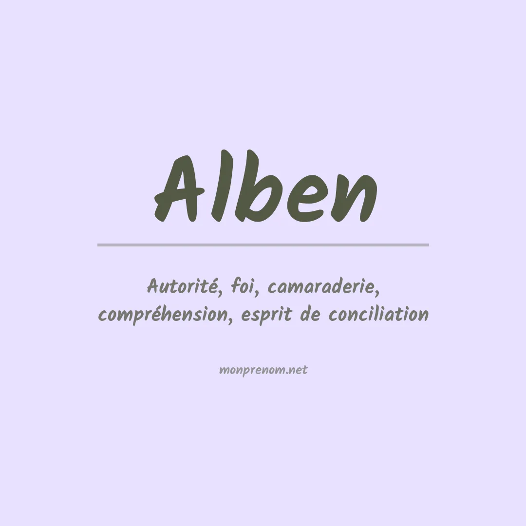 Signification du prénom Alben