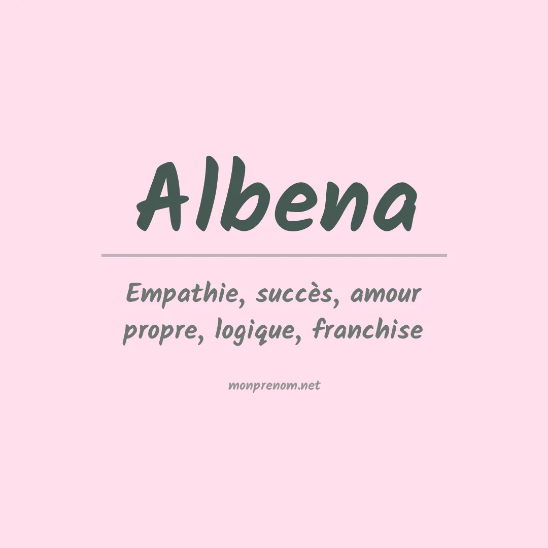 Signification du prénom Albena