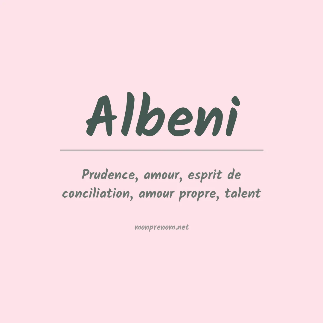 Prénom Albeni