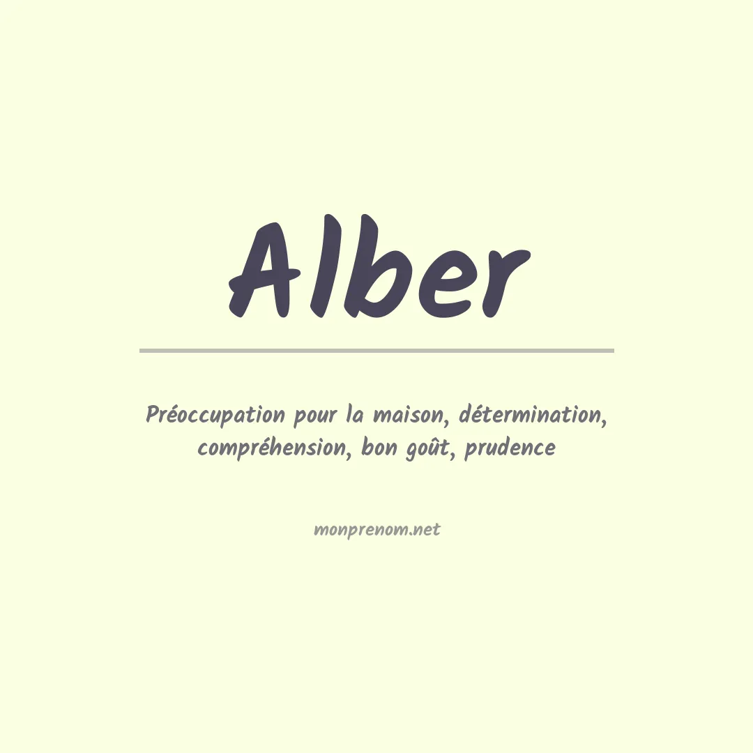 Prénom Alber