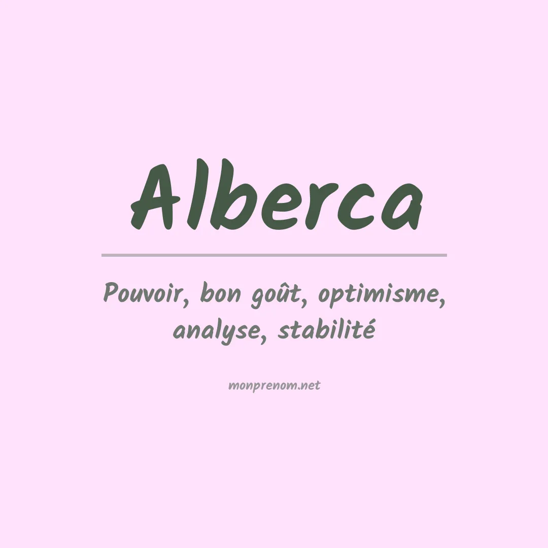 Signification du prénom Alberca