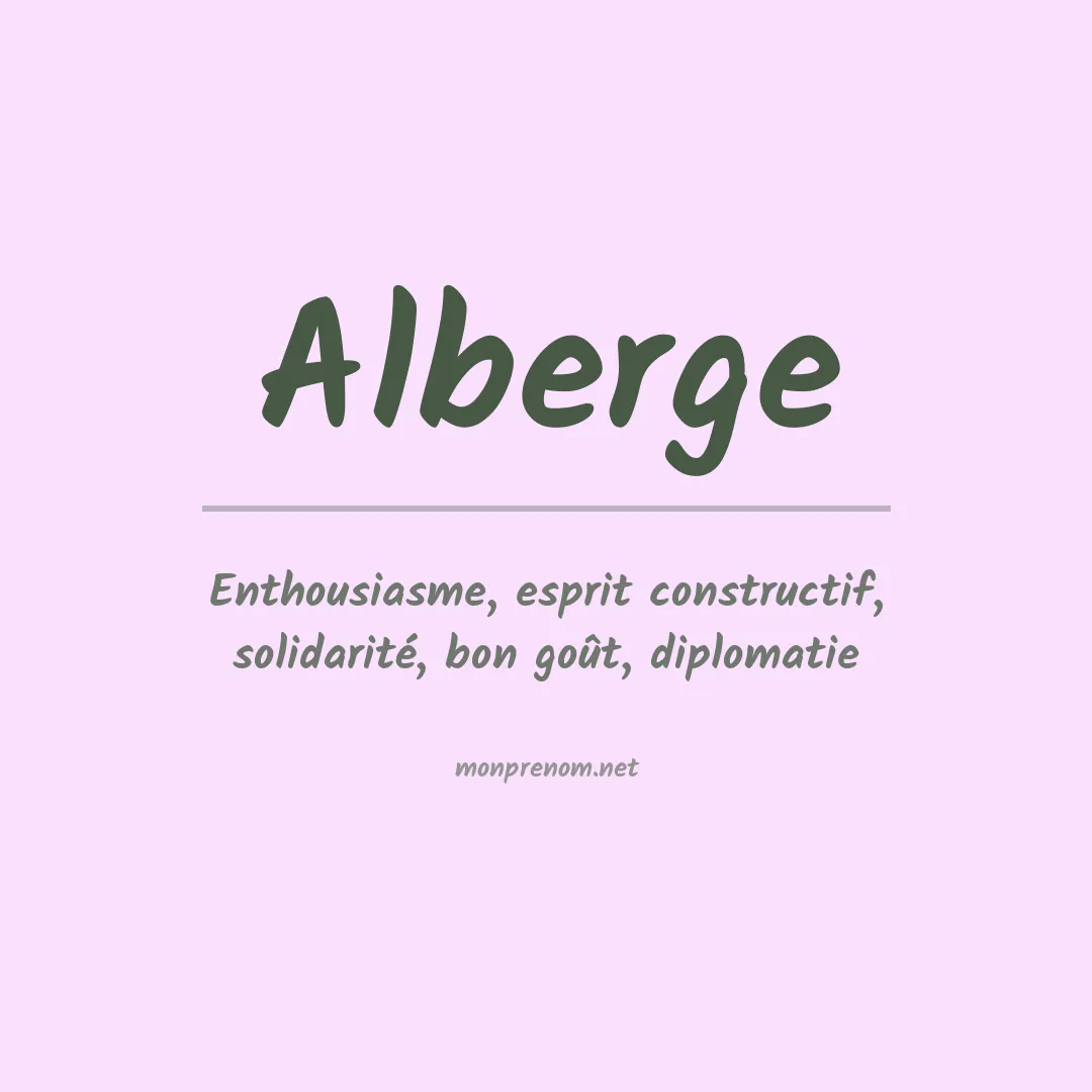 Signification du prénom Alberge
