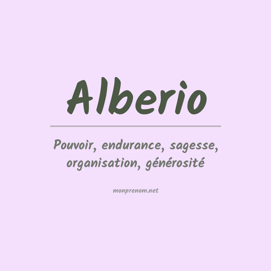 Signification du prénom Alberio