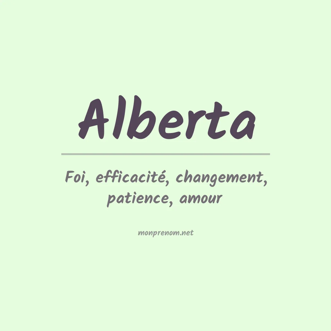 Prénom Alberta