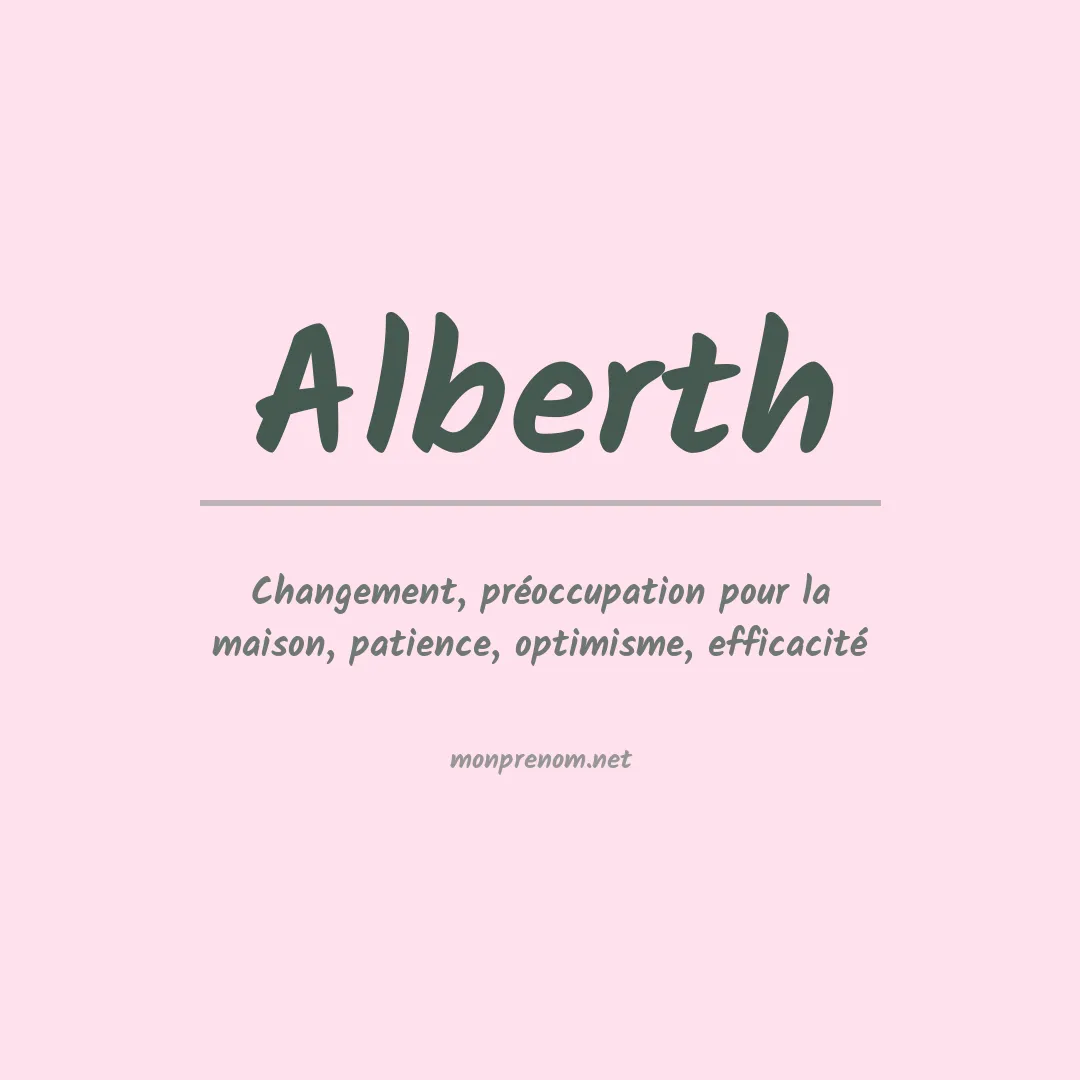 Prénom Alberth