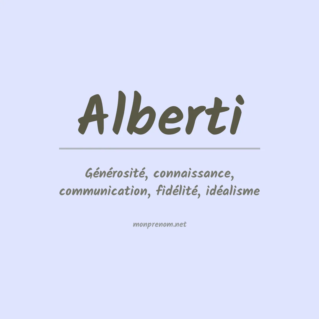 Prénom Alberti
