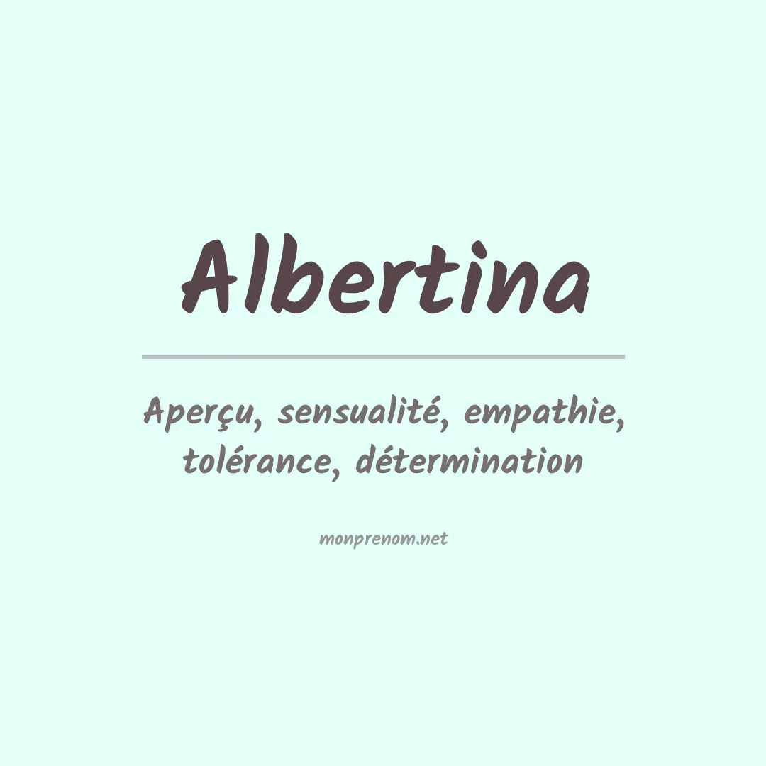 Prénom Albertina