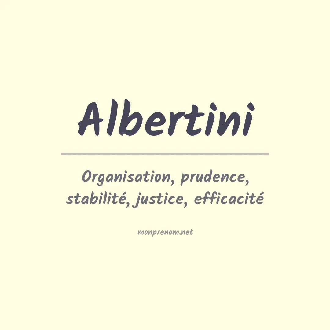 Prénom Albertini