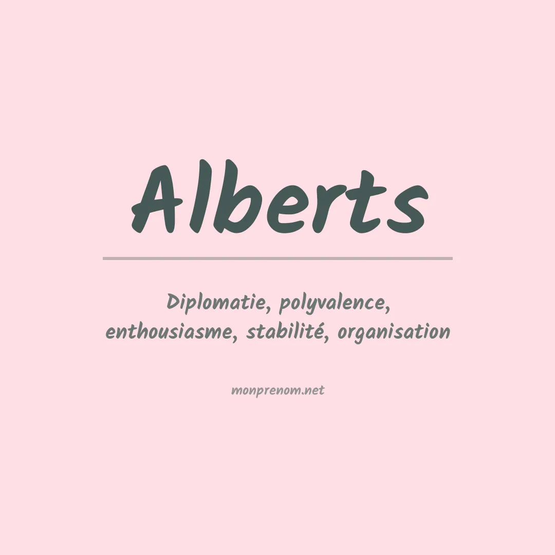 Prénom Alberts