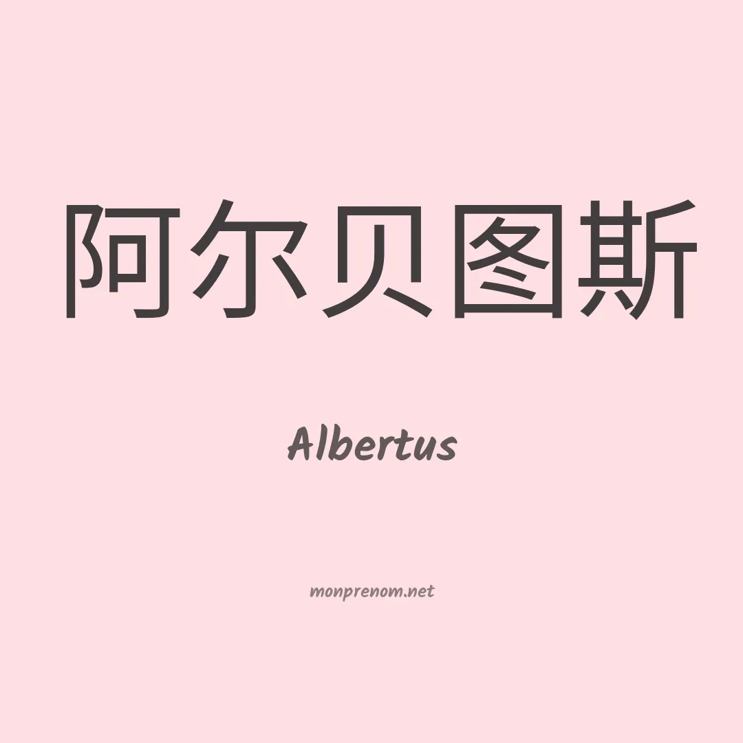 Albertus en chinois