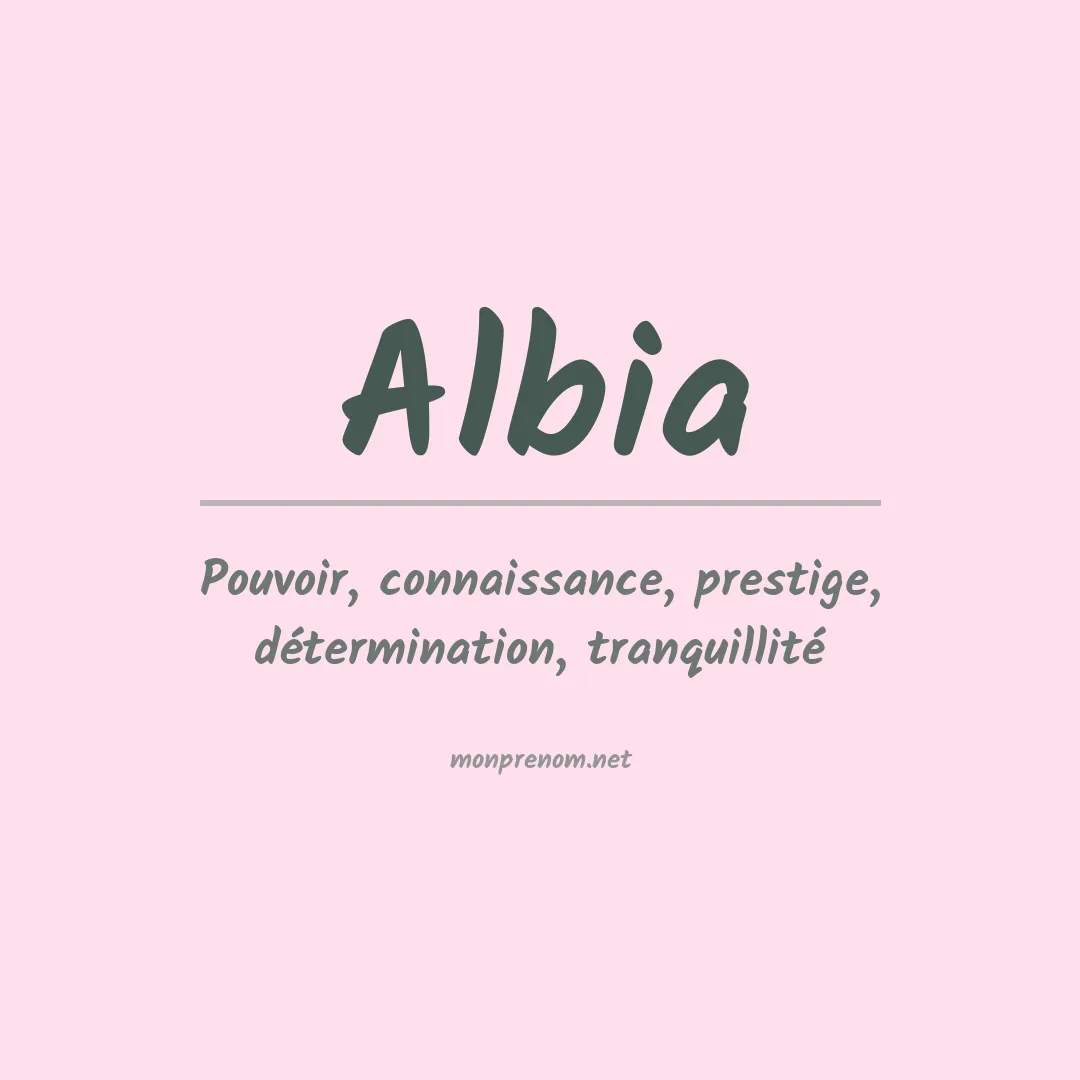 Prénom Albia