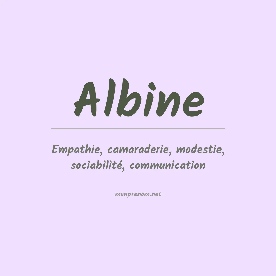 Signification du prénom Albine