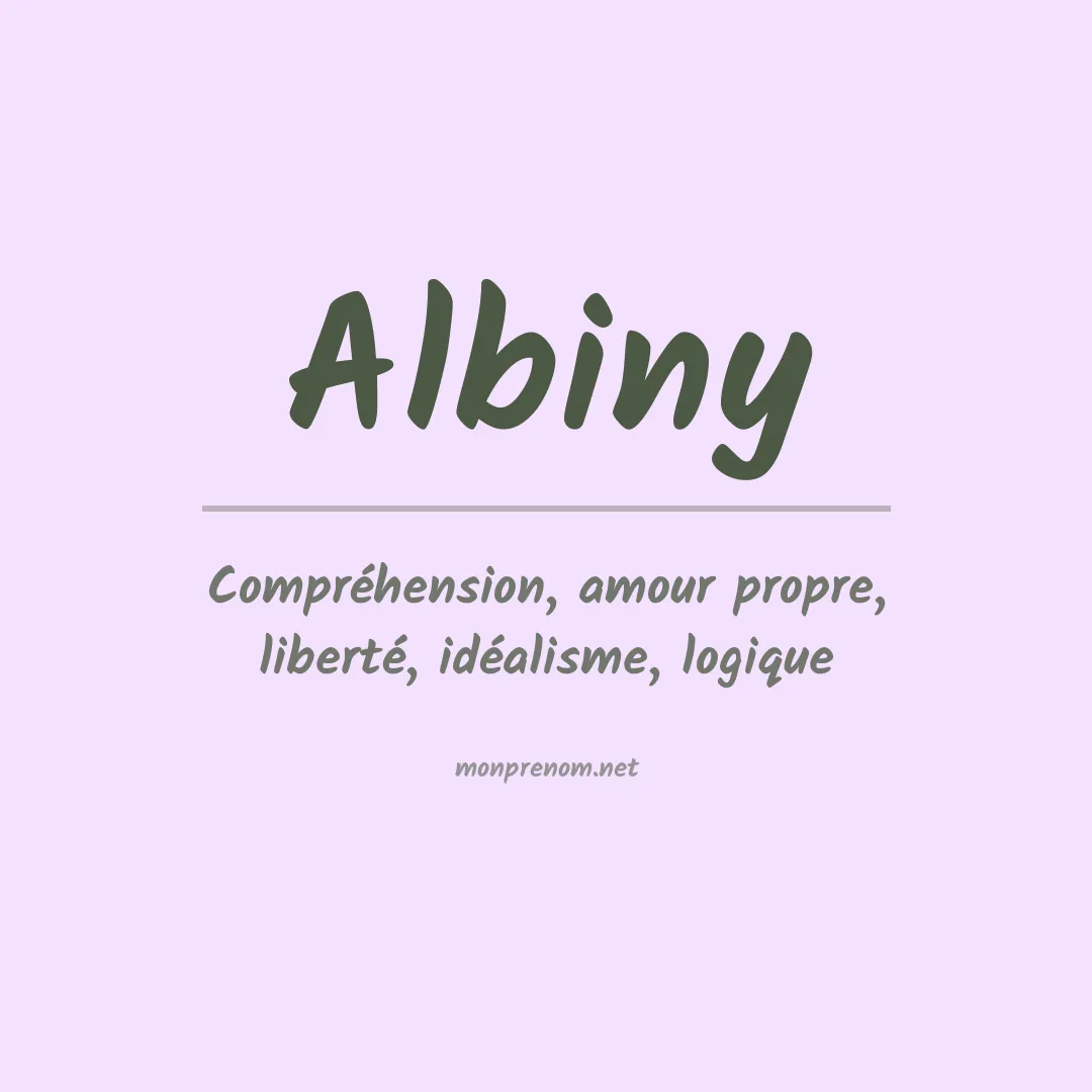 Signification du prénom Albiny