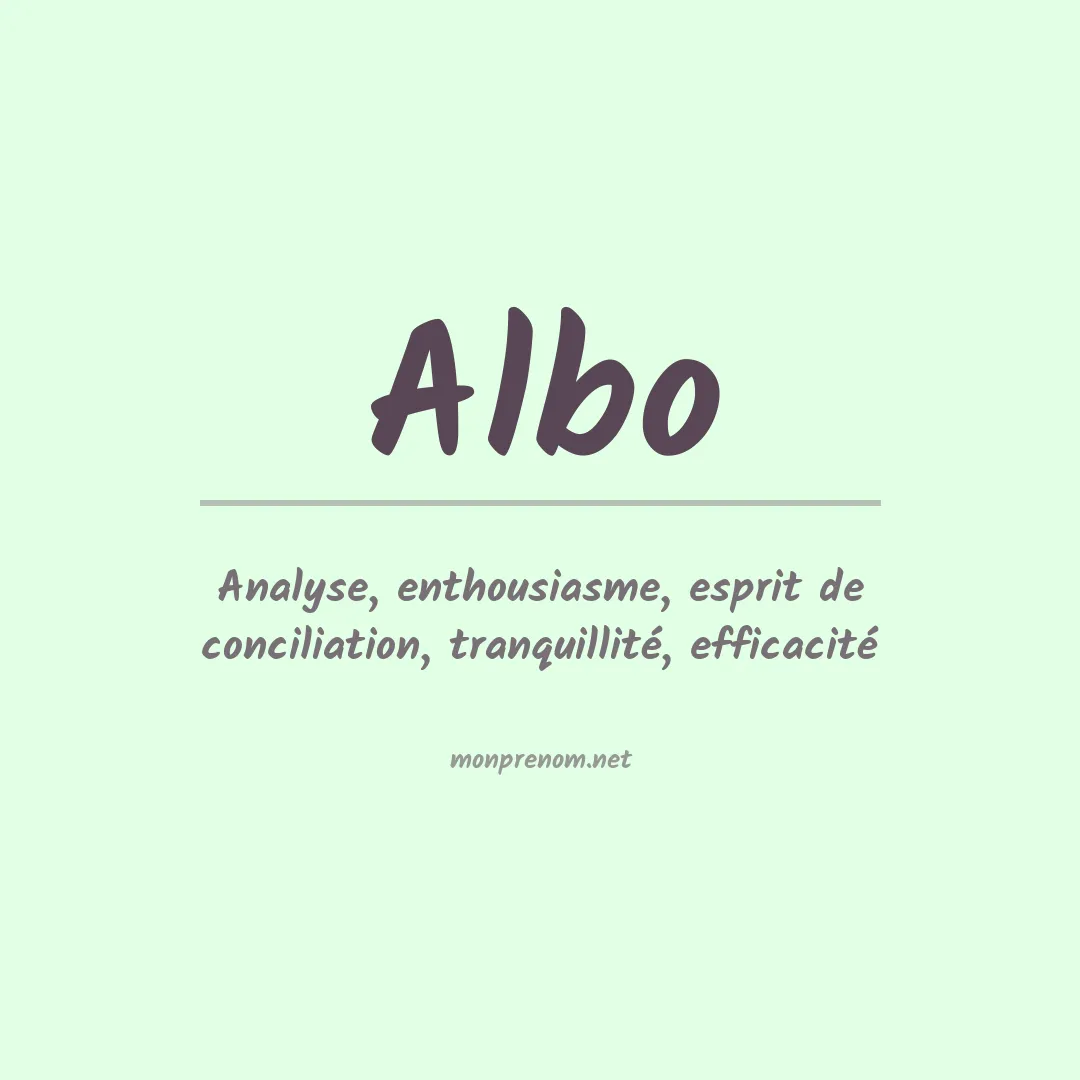 Prénom Albo