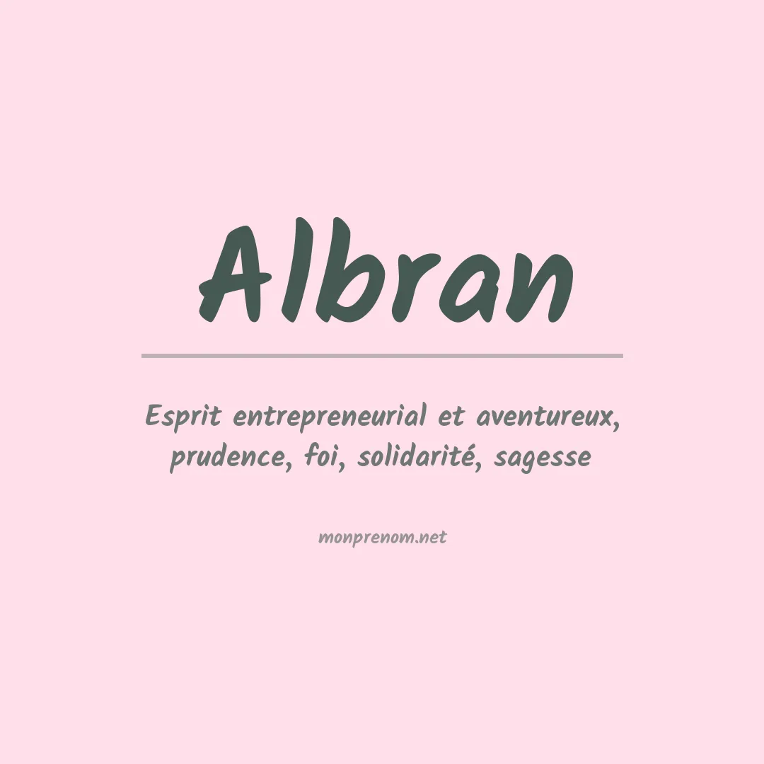 Prénom Albran