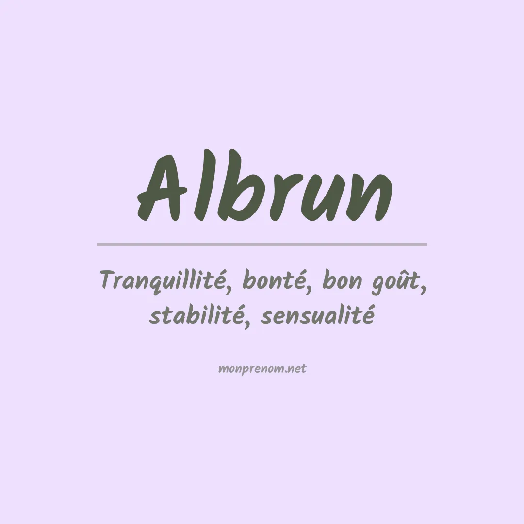 Prénom Albrun