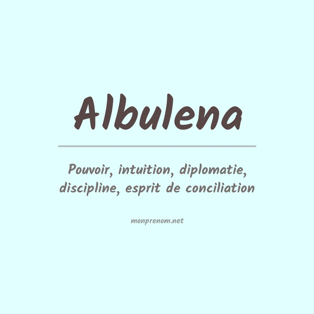 Signification du prénom Albulena