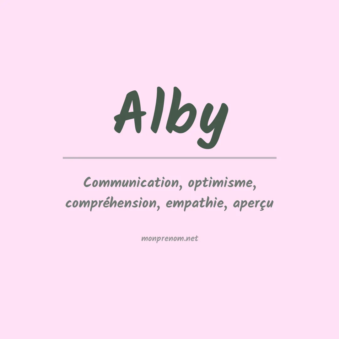 Signification du prénom Alby