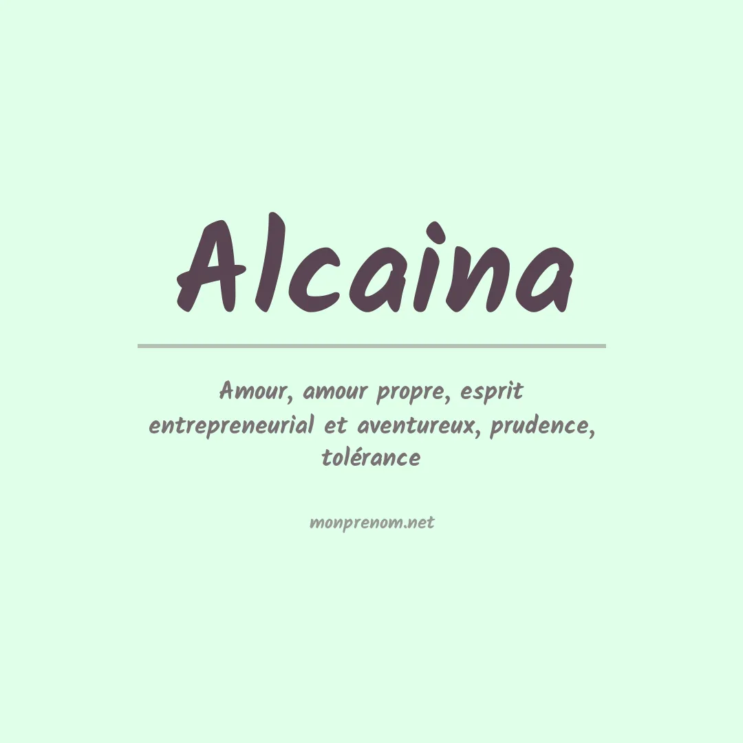 Signification du prénom Alcaina