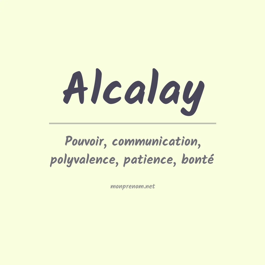Signification du prénom Alcalay