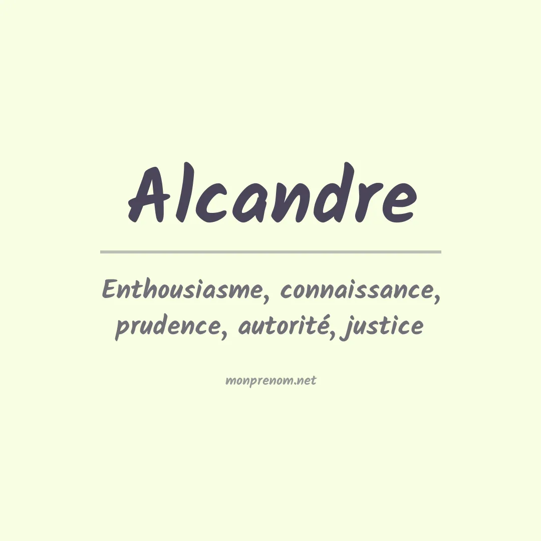 Signification du prénom Alcandre
