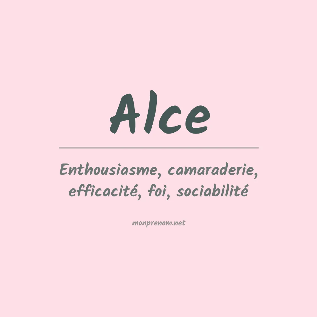 Prénom Alce