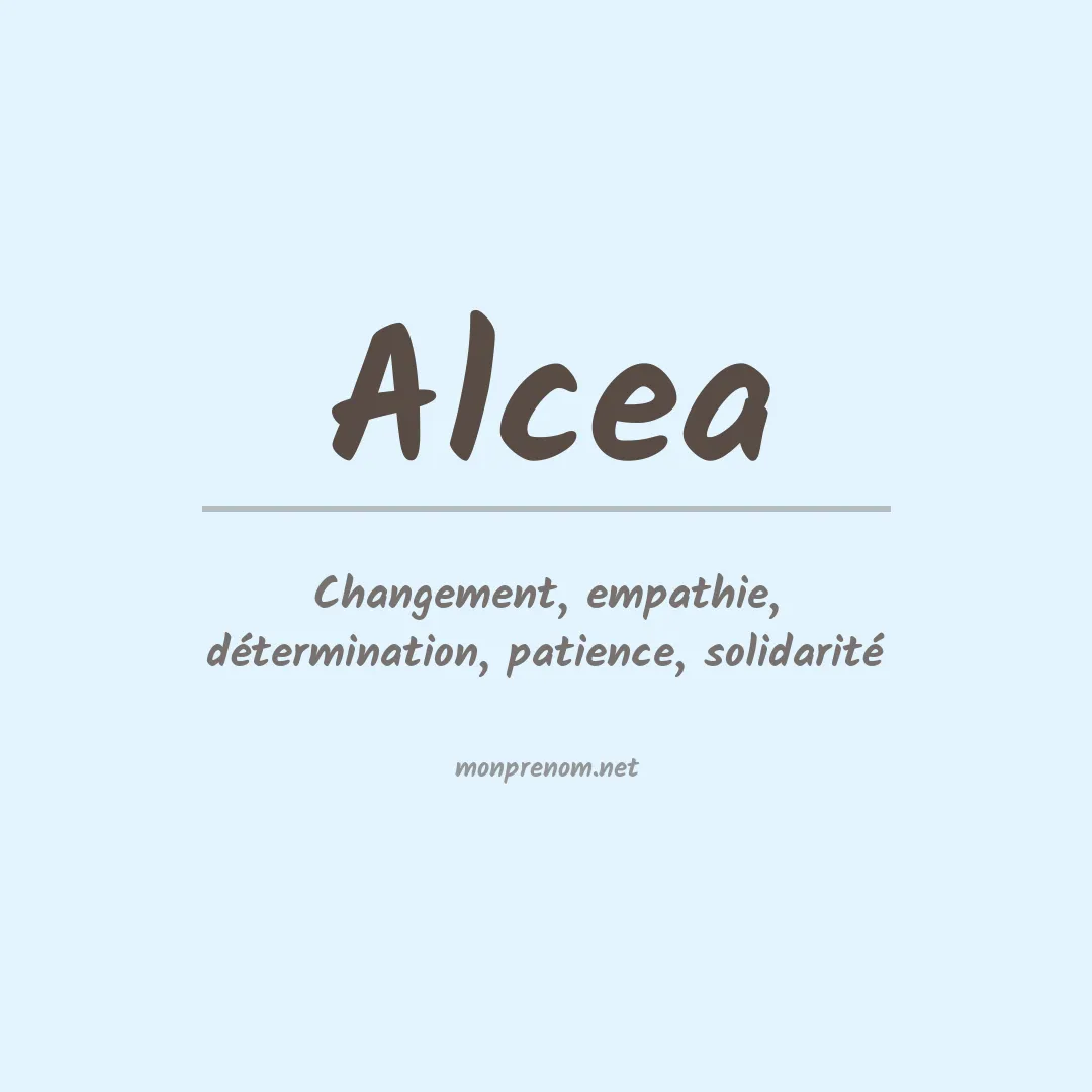 Signification du prénom Alcea