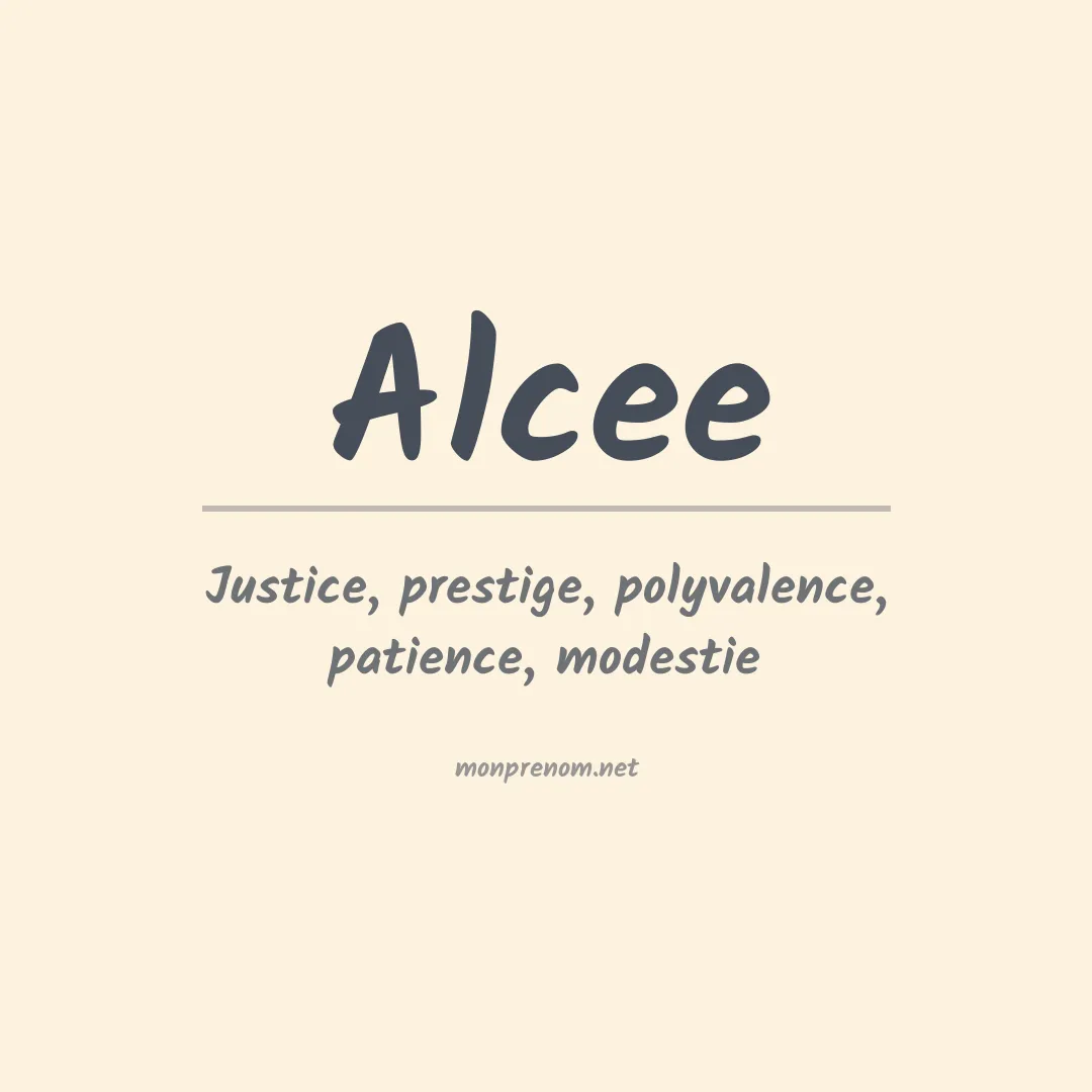 Signification du prénom Alcee