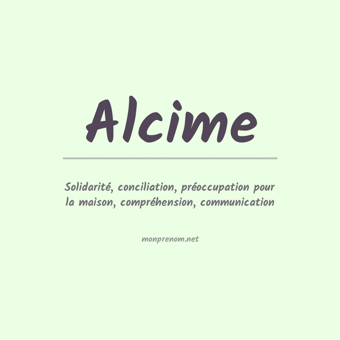 Signification du prénom Alcime
