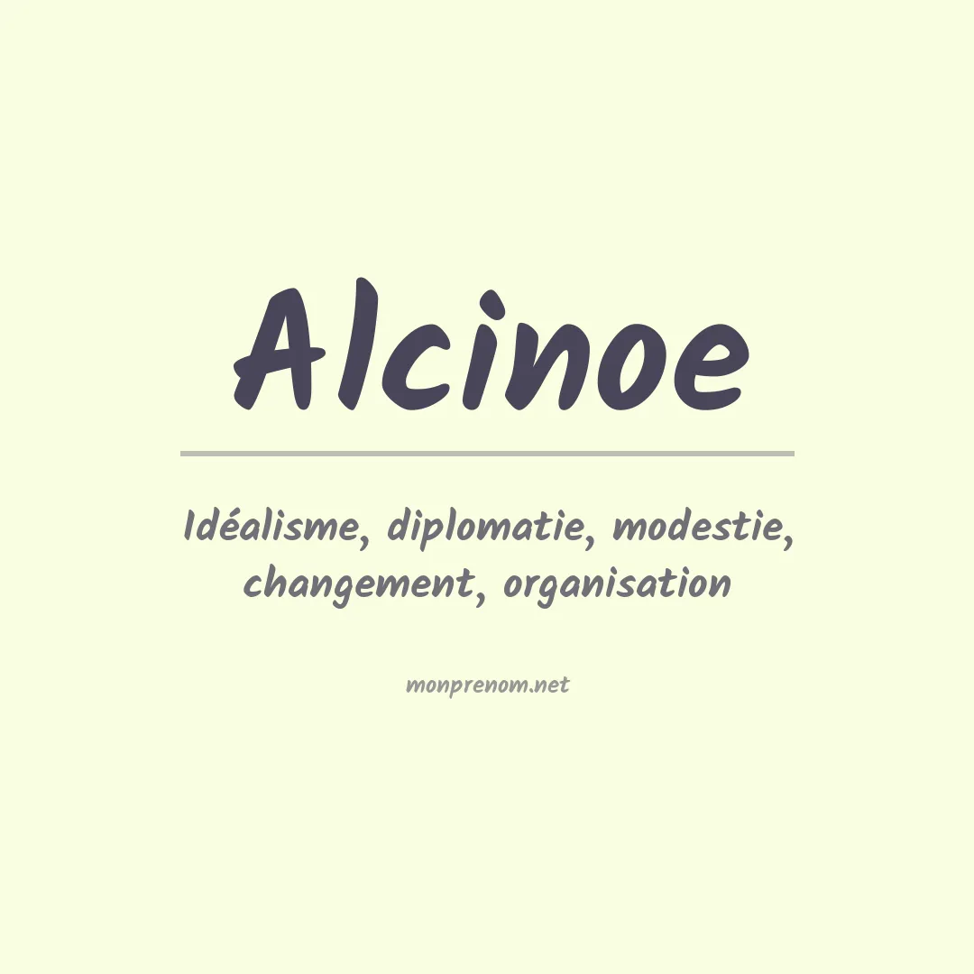 Signification du prénom Alcinoe
