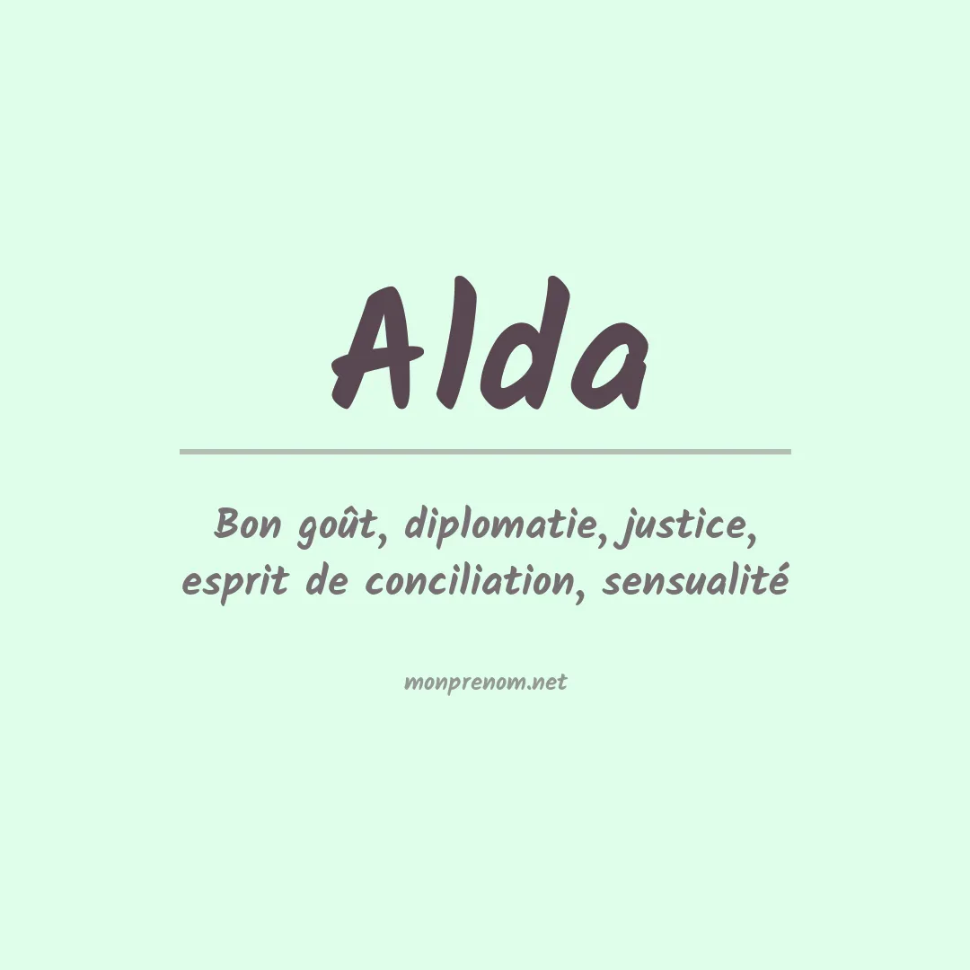Signification du prénom Alda
