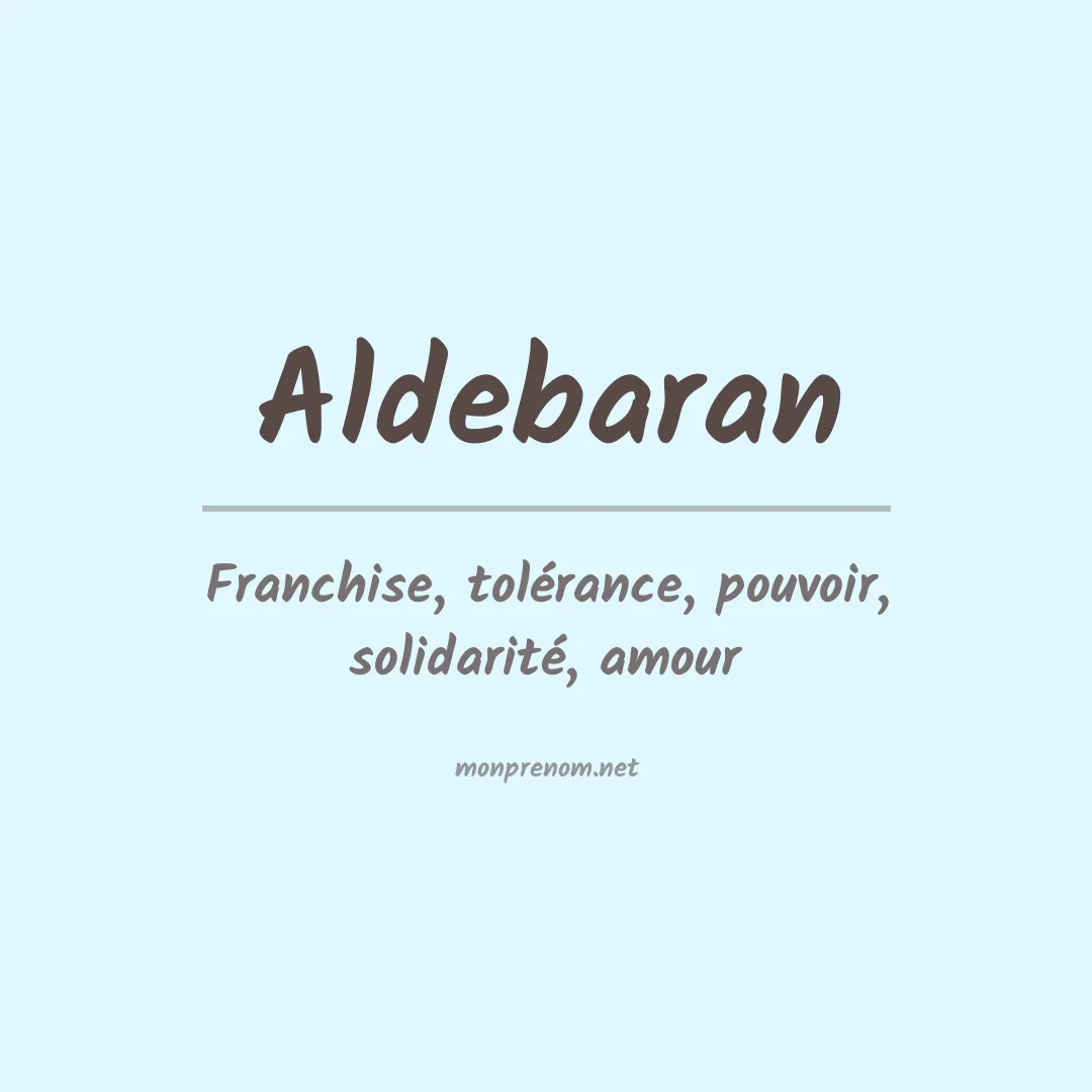 Signification du prénom Aldebaran