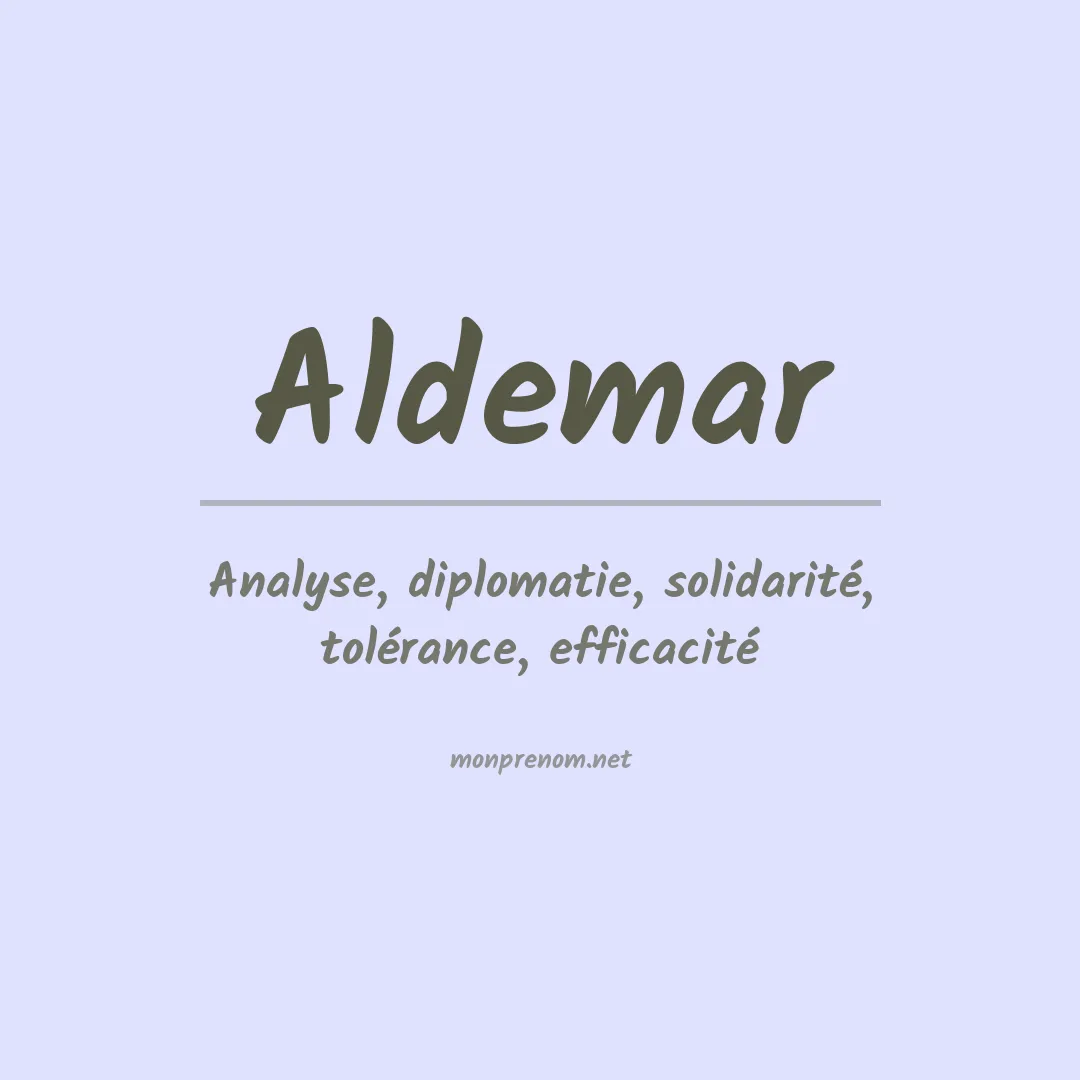 Prénom Aldemar