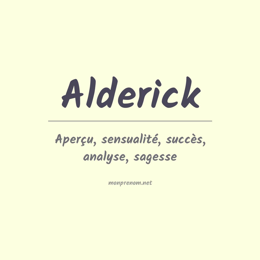 Signification du prénom Alderick