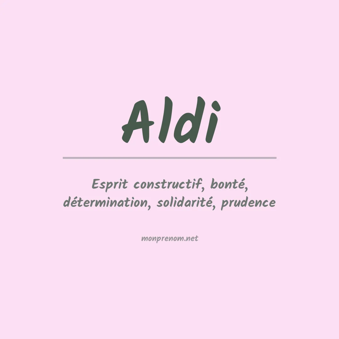 Prénom Aldi