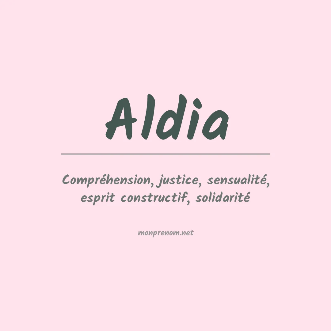 Prénom Aldia
