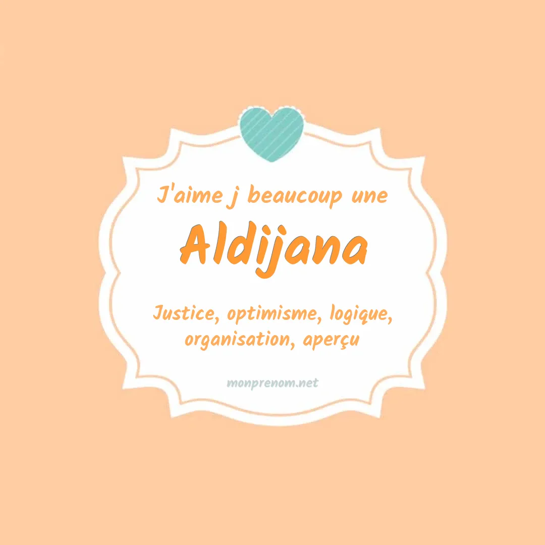 J'aime beaucoup Aldijana
