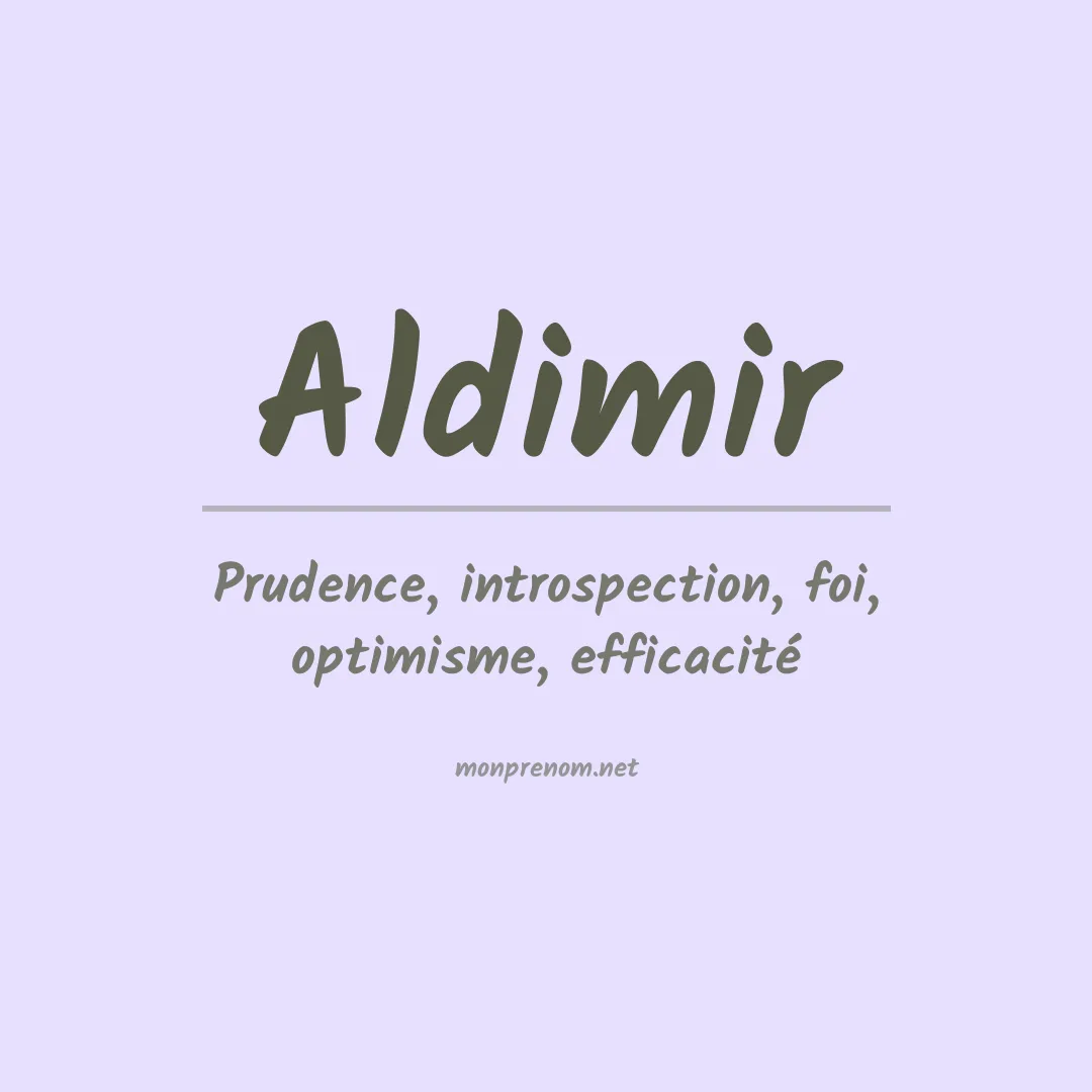 Signification du prénom Aldimir