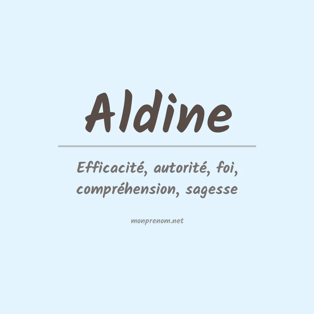 Prénom Aldine