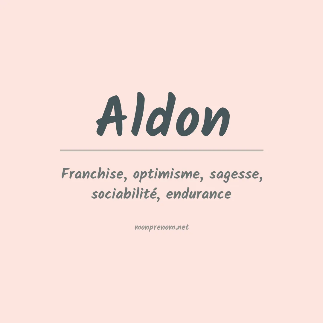 Prénom Aldon