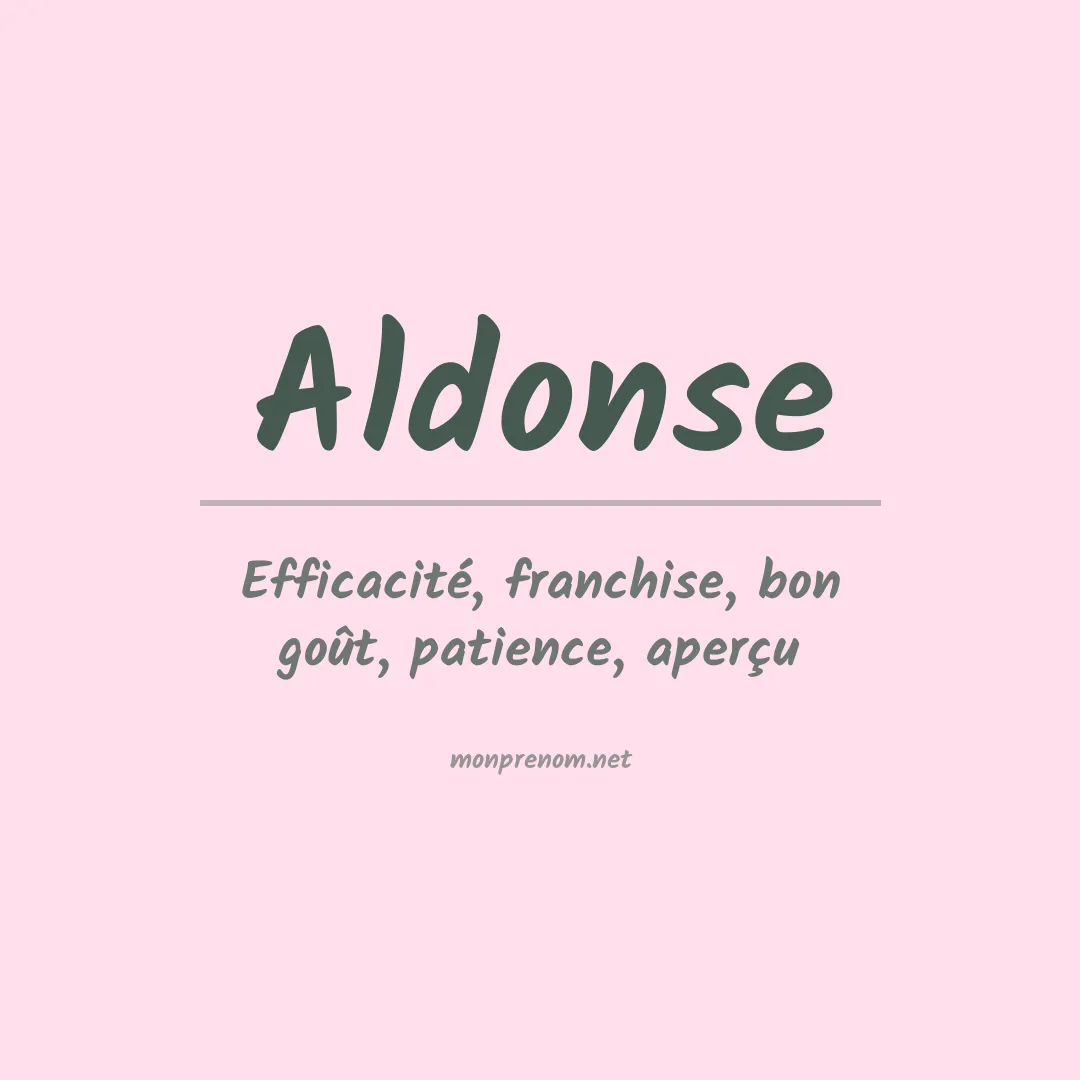 Signification du prénom Aldonse