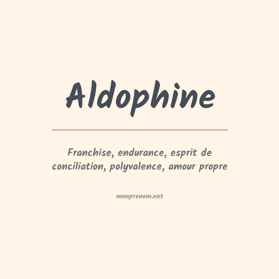 Signification du prénom Aldophine