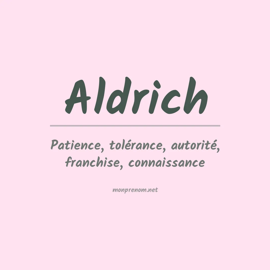Prénom Aldrich