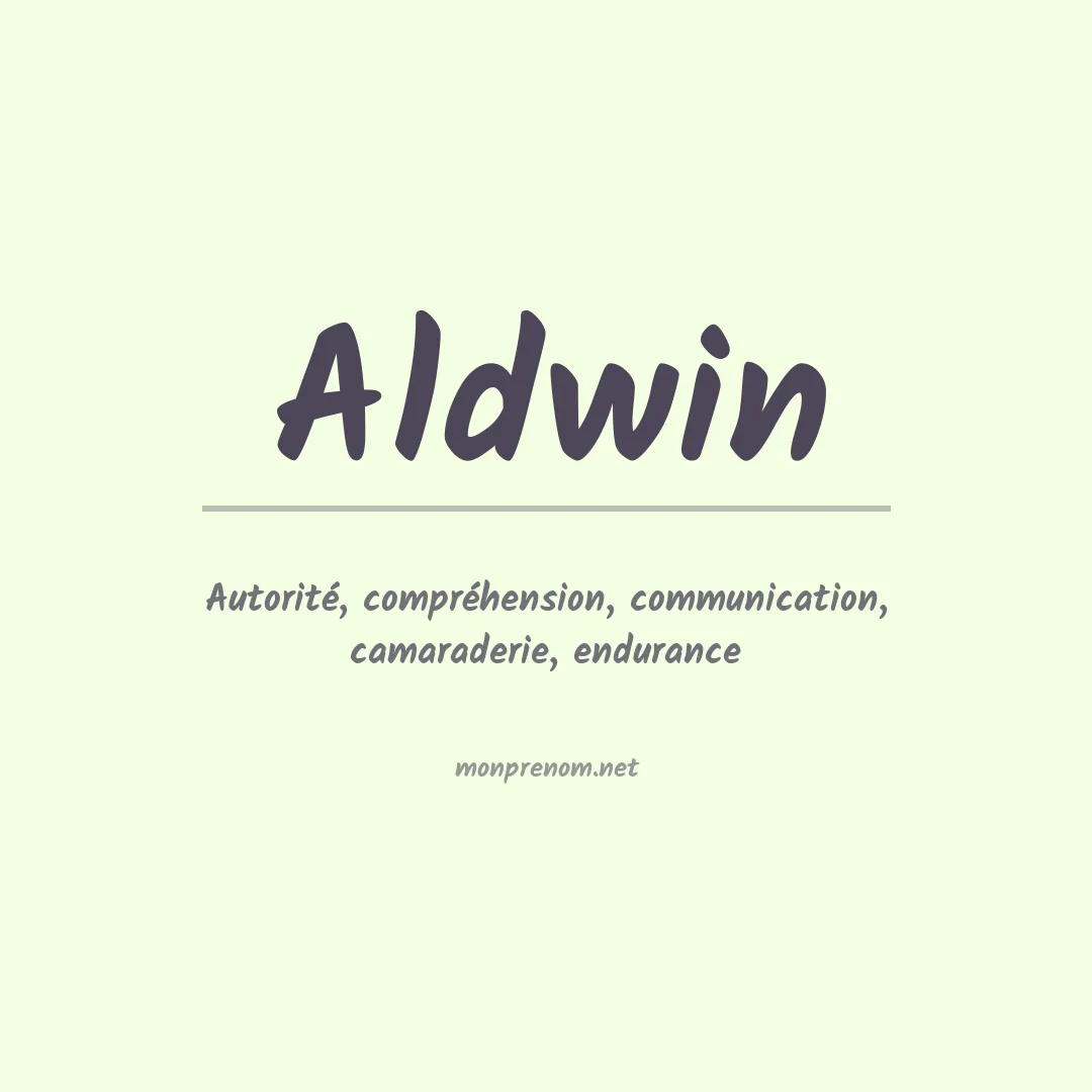 Signification du prénom Aldwin