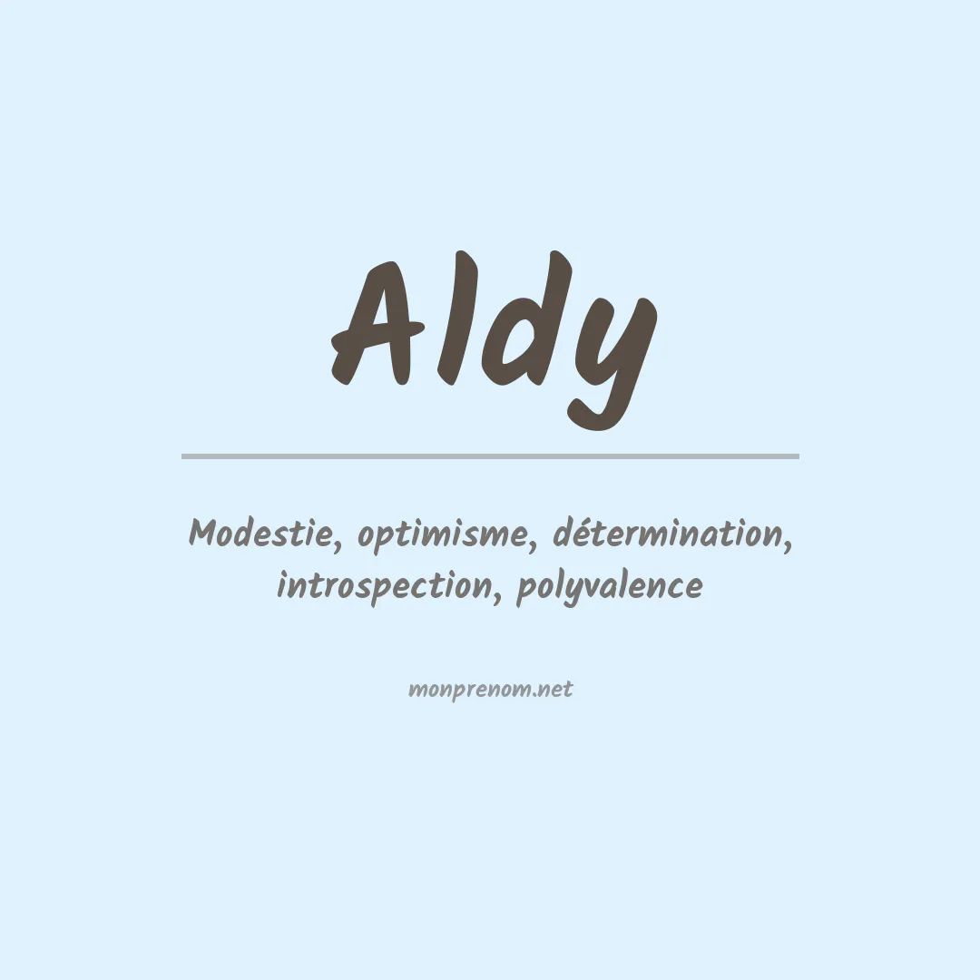 Prénom Aldy