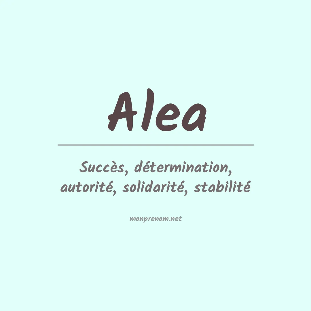 Prénom Alea