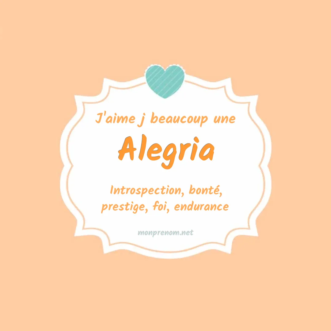 J'aime beaucoup Alegria