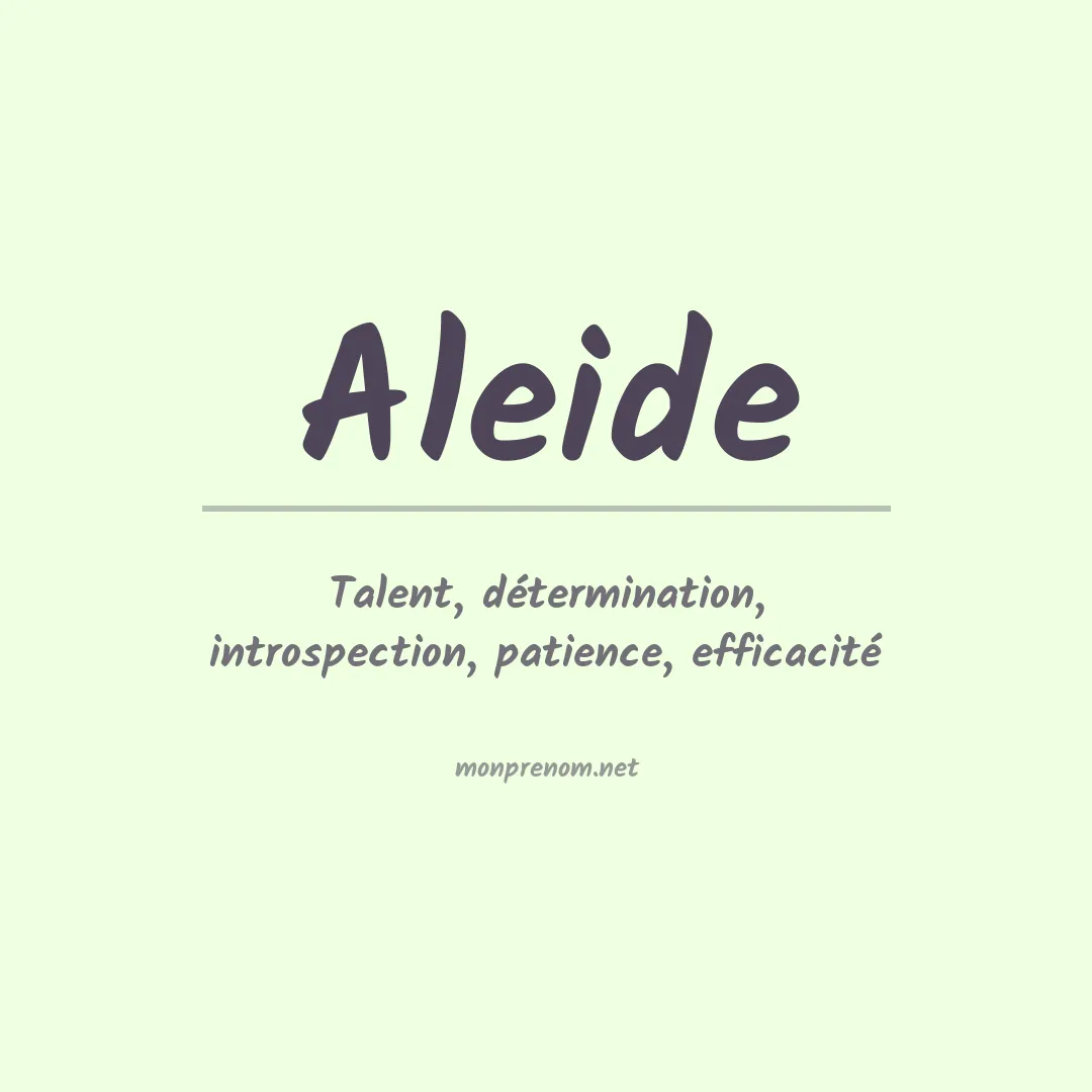 Prénom Aleide