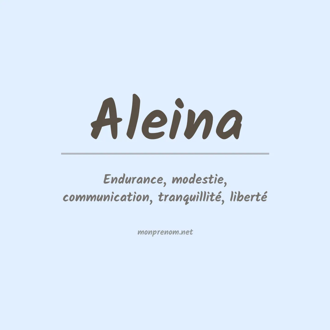 Prénom Aleina
